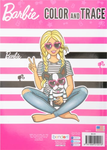 Bendon® Barbie™ Color & Trace Activity Book Perspective: back
