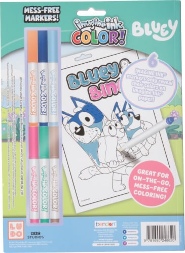 Bendon Bluey Imagine Ink Color Book Perspective: back