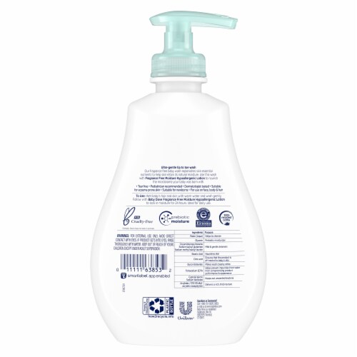 Baby Dove Sensitive Skin Care Hypoallergenic Fragrance Free Moisture Wash Pack Perspective: back