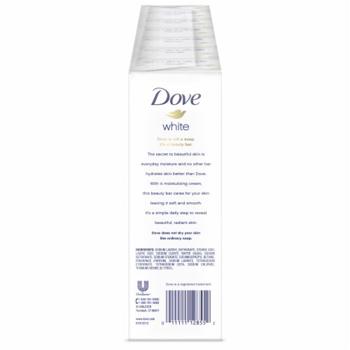 Dove White Deep Moisture Beauty Bar Soap Perspective: back