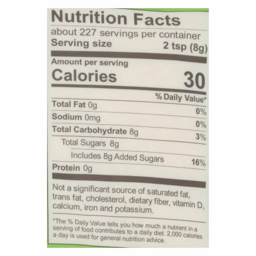 Wholesome Sweeteners Sugar - Organic - Turbinado - Raw Cane - 64 oz - case of 6 Perspective: back