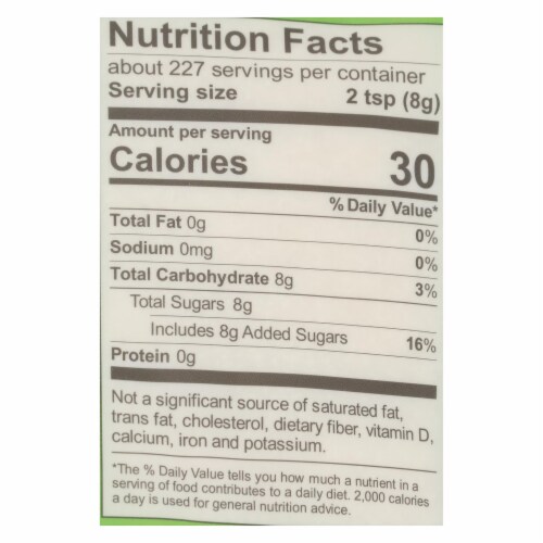 Wholesome Sweeteners Sugar - Organic - Turbinado - Raw Cane - 64 oz - case of 6 Perspective: back