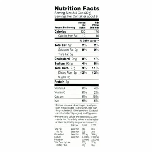 Annie's Homegrown Organic Frosted Oat Flakes Cereal - Case of 10 - 10.8 oz. Perspective: back