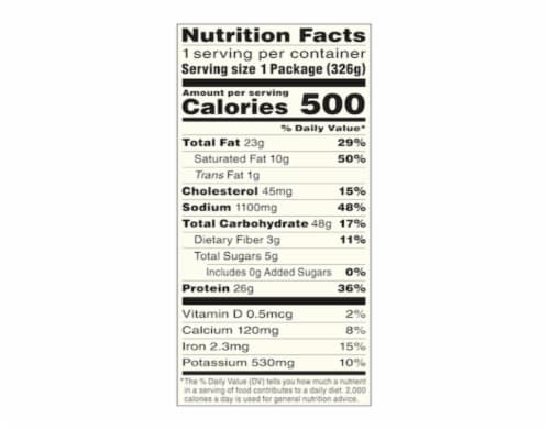 STOUFFER'S MEAL SWEDISH MEATBALLS Perspective: back