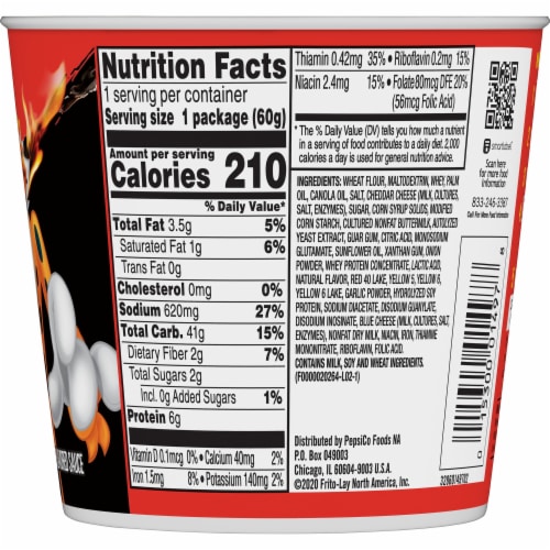 Cheetos Flamin' Hot Mac 'N Cheese Cups Perspective: back
