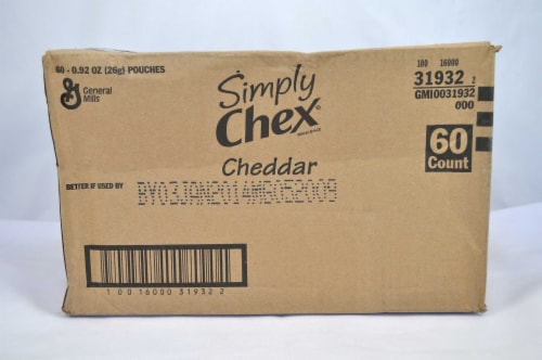General Mills Simply Chex Cheddar Pieces Cereal Cups Perspective: back