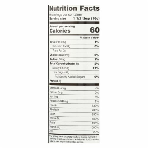 Red Star Nutritional Yeast Vegetarian Support Formula - Yeast Flakes - Case of 6 - 5 oz. Perspective: back