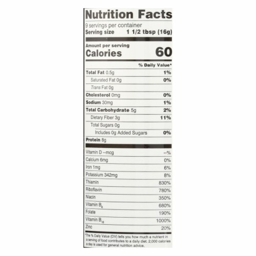 Red Star Nutritional Yeast Vegetarian Support Formula - Yeast Flakes - Case of 6 - 5 oz. Perspective: back