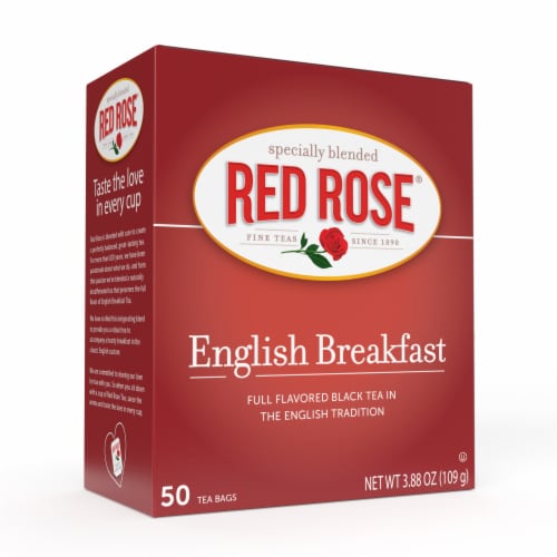 Red Rose English Breakfast Tea 50ct - 6 pack Perspective: back