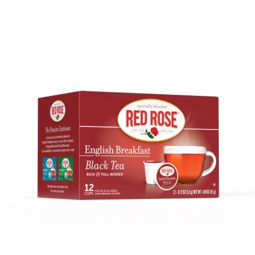 Red Rose English Breakfast Tea Single Serve Cups 12ct - 6 pack Perspective: back