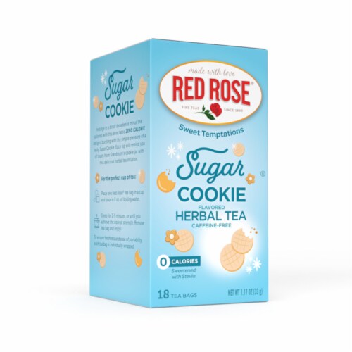 Red Rose Sweet Temptations Dessert Tea Sugar Cookie, 18 Count Pack of 6 Perspective: back