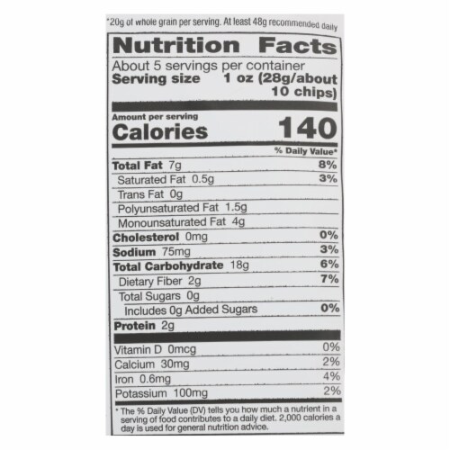 Food Should Taste Good Blue Corn Tortilla Chips Perspective: back