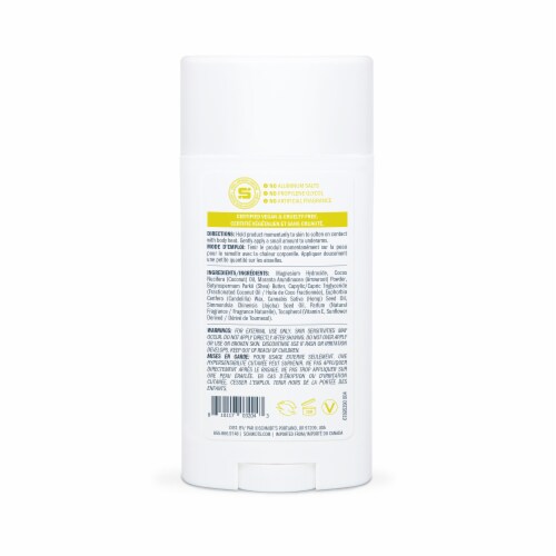 Schmidt's Aluminum-Free 24-Hour Hemp Patchouli & Hops Sensitive Skin Vegan Natural Deodorant Stick Perspective: back