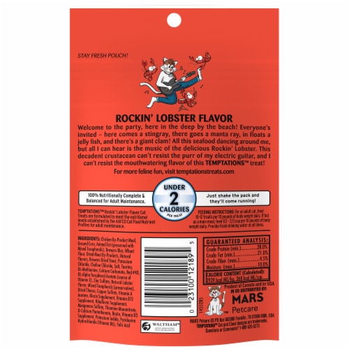 Temptations™ Rockin Lobster Cat Treats Case Perspective: back