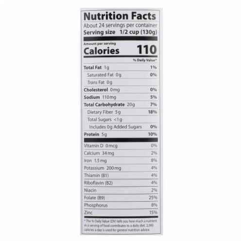 Eden Foods Organic Garbanzo Bean - Case of 6 - 108 oz. Perspective: back