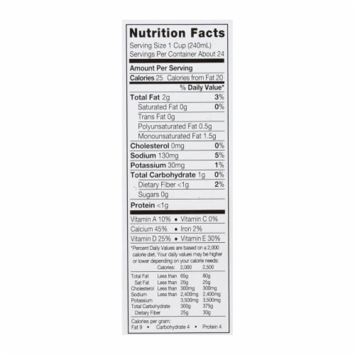 Silk Pure Almond Milk - Unsweetened Vanilla - Case of 6 - 32 Fl oz. Perspective: back