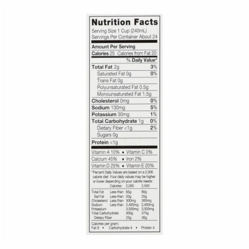 Silk Pure Almond Milk - Unsweetened - Case of 6 - 32 Fl oz. Perspective: back