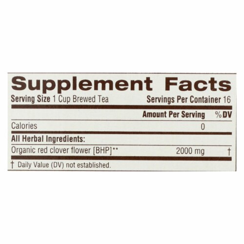 Traditional Medicinals-Herb Tea Red Clover-Case Of 6-16 Bag Perspective: back
