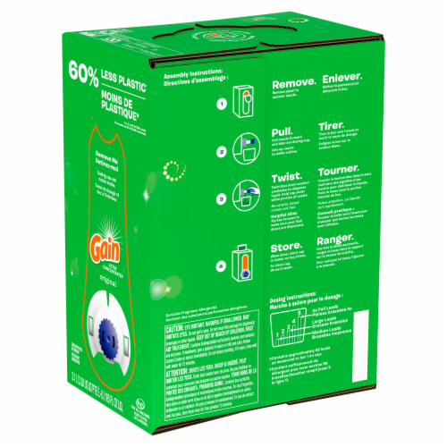 Gain Eco-Box +Aroma Boost Original Liquid Laundry Detergent Perspective: back