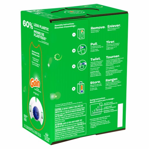 Gain Eco Box Aroma Boost Original Liquid Laundry Detergent Perspective: back