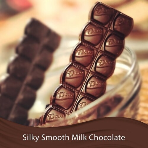 Dove, Silky Smooth Milk Chocolate, 1.44 Oz Bars (Case of 18) Perspective: back