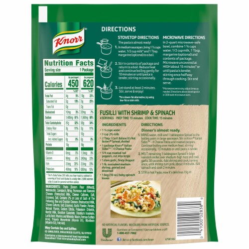 Knorr Pasta Sides Four Cheese Pasta Perspective: back