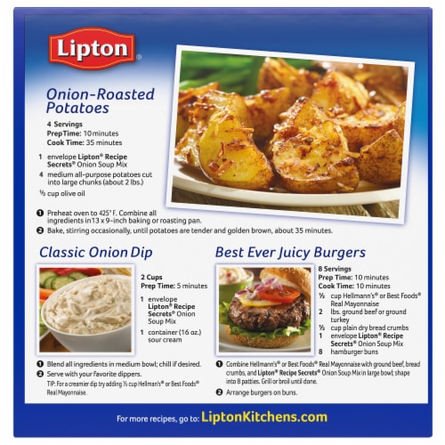 Lipton Recipe Secrets Onion Soup & Dip Mix Perspective: back
