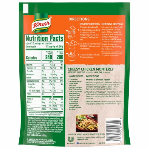 Knorr Rice Sides Chicken Flavor Rice & Pasta Blend Perspective: back