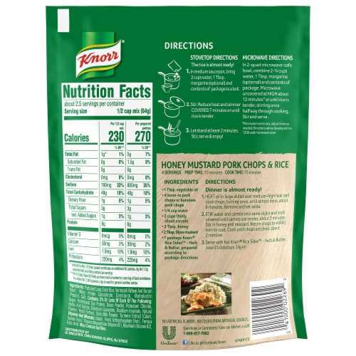Knorr Rice Sides Herb & Butter Rice & Pasta Blend Perspective: back