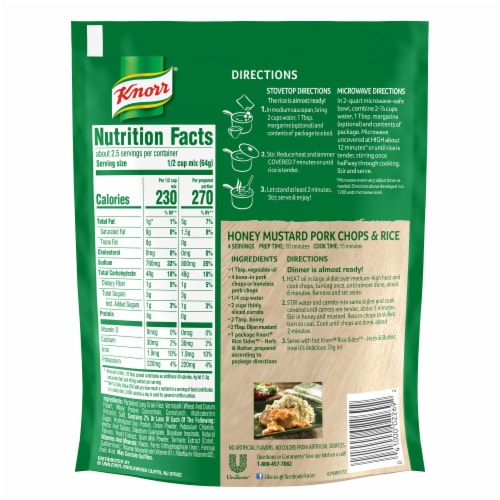 Knorr® Rice Sides™ Herb & Butter Rice Side Dish Case Perspective: back
