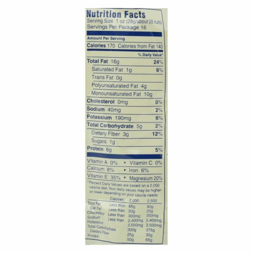 Blue Diamond Lightly Salted Low Sodium Almonds Perspective: back