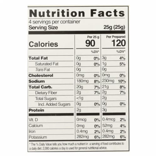 Edward and Sons Organic Mashed Potatoes - Home Style - Case of 6 - 3.5 oz. Perspective: back