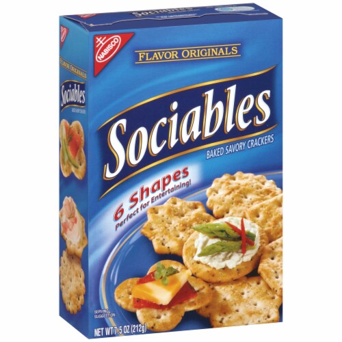 Flavor Originals Sociables Baked Savory Cracker, 7.5 Ounce -- 6 per case. Perspective: back