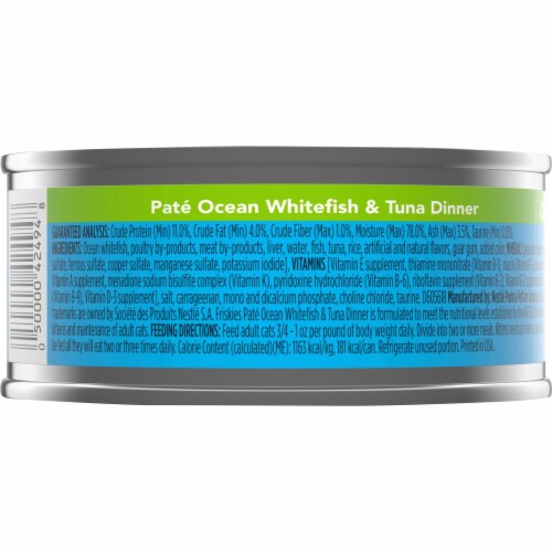 Friskies® Pate Ocean Whitefish & Tuna Wet Cat Food Perspective: back