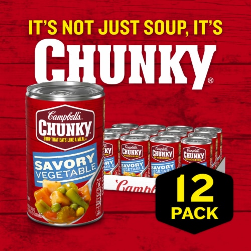 Campbell's Chunky Savory Vegetable Soup Case Sale Perspective: back