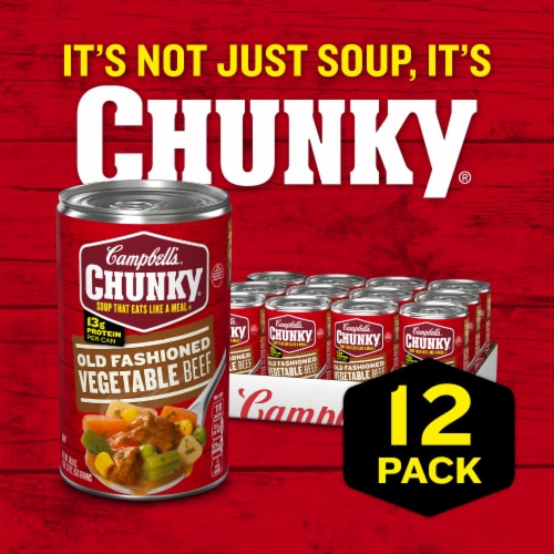 Campbell's Chunky Old Fashioned Vegetable Beef Soup Case Sale Perspective: back