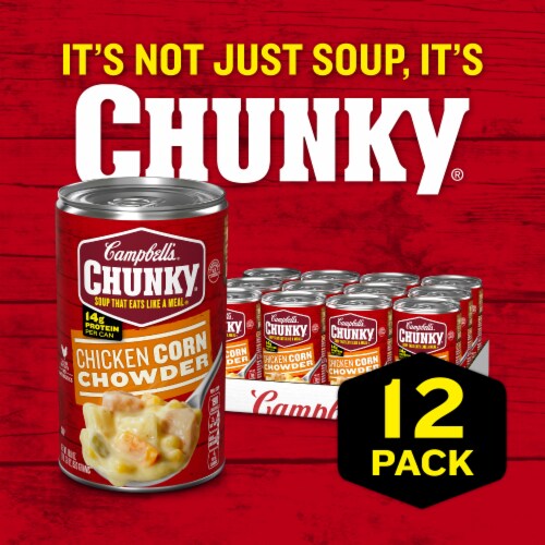 Campbell's Chunky Chicken Corn Chowder Case Sale Perspective: back