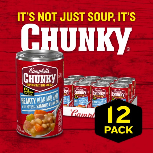 Campbell's Chunky Hearty Bean & Ham Soup Case Sale Perspective: back