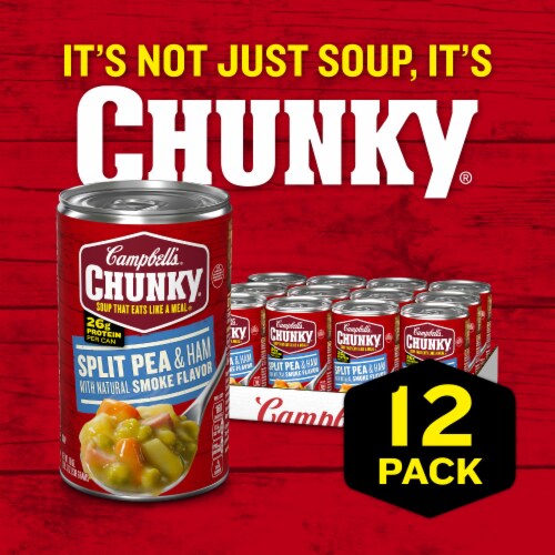 Campbell's Chunky Split Pea & Ham Soup Case Sale Perspective: back