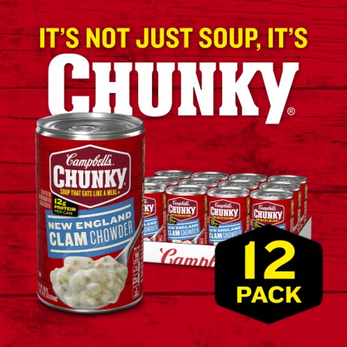 Campbell's Chunky New England Clam Chowder Case Sale Perspective: back