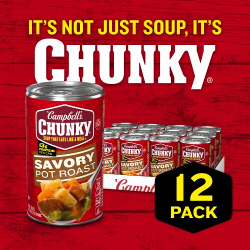 Campbell's Chunky Savory Pot Roast Soup Case Sale Perspective: back