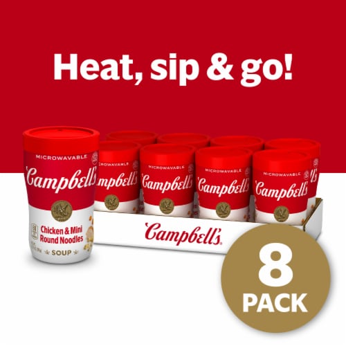 Campbell's Sipping Soup Chicken & Mini Round Noodle Soup Perspective: back