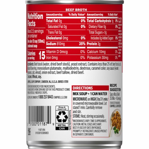 Campbell's® Condensed Beef Broth Case Sale Perspective: back