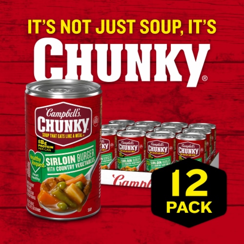 Campbell's Chunky Sirloin Burger with Country Vegetables Soup Case Sale Perspective: back