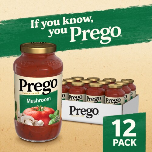 Prego Fresh Mushroom Sauce Case Sale Perspective: back