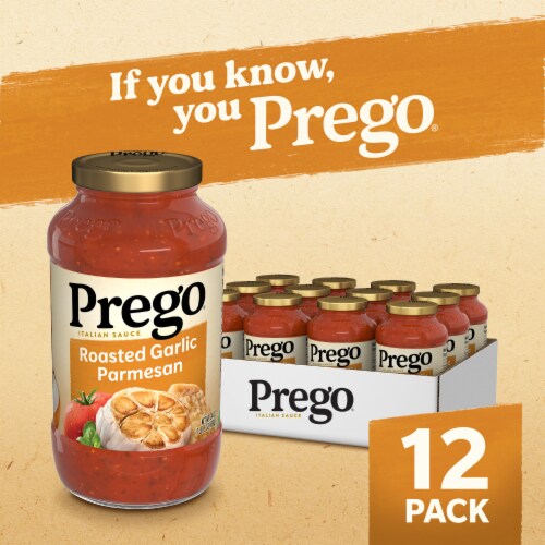 Prego Roasted Garlic Parmesan Italian Sauce Case Sale Perspective: back