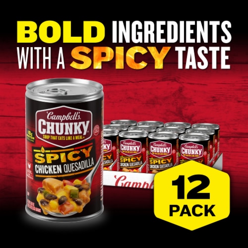 Campbell's Chunky Spicy Chicken Quesadilla Soup Case Sale Perspective: back