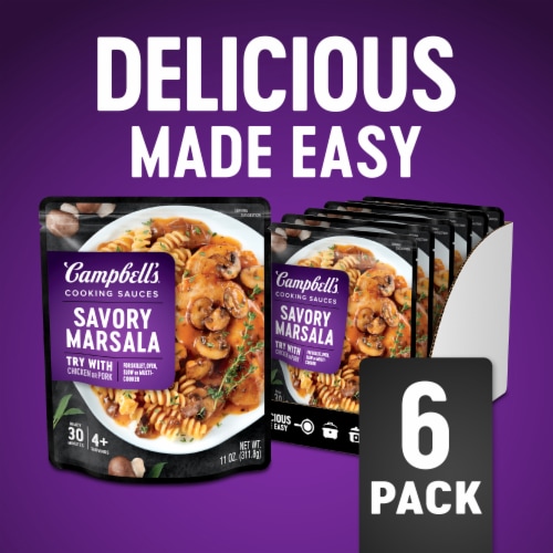 Campbell's® Cooking Sauces Savory Marsala Pouch Perspective: back