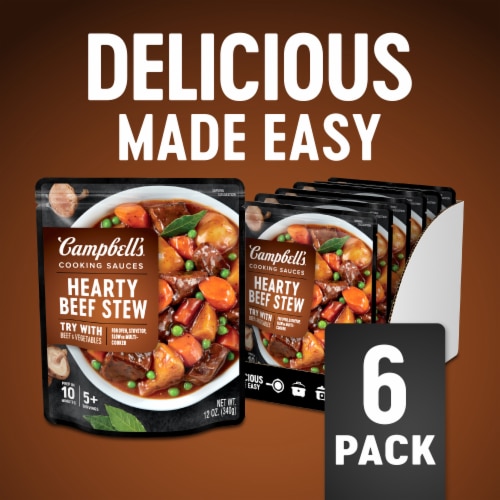 Campbell's Cooking Sauces, Hearty Beef Stew, 12 Oz Pouch