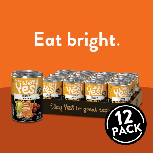 Campbell's Well Yes Chicken Noodle Soup Case Sale Perspective: back